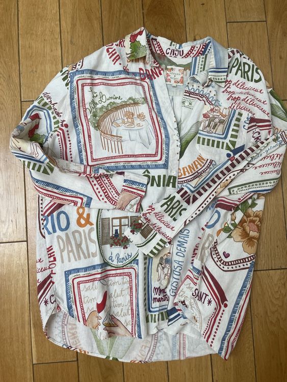 Chemisier Sézane X Farm Rio Max Croissant Chaud Taille 38 - Neuf Sans étiquettes, Multicolore
