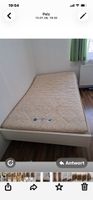Bettgestell mit Matratze Einzelbett 90x200cm weiss gebraucht