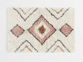 H&M HOME 🤎🩷🤍 tapis de bain à franges NEW! 60x90