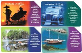 4 Telefonkarten Italien PF-€-33, 34, 36, 37 Velo Auto Schiff
