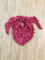 Dreiecktuch/Schal, handgestrickt Farbe Rottöne neu