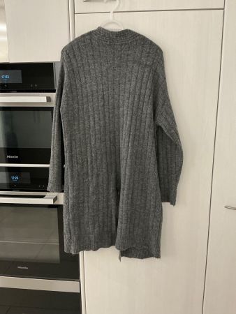 Grauer Strickmantel, Cardigan, Gr. XXS