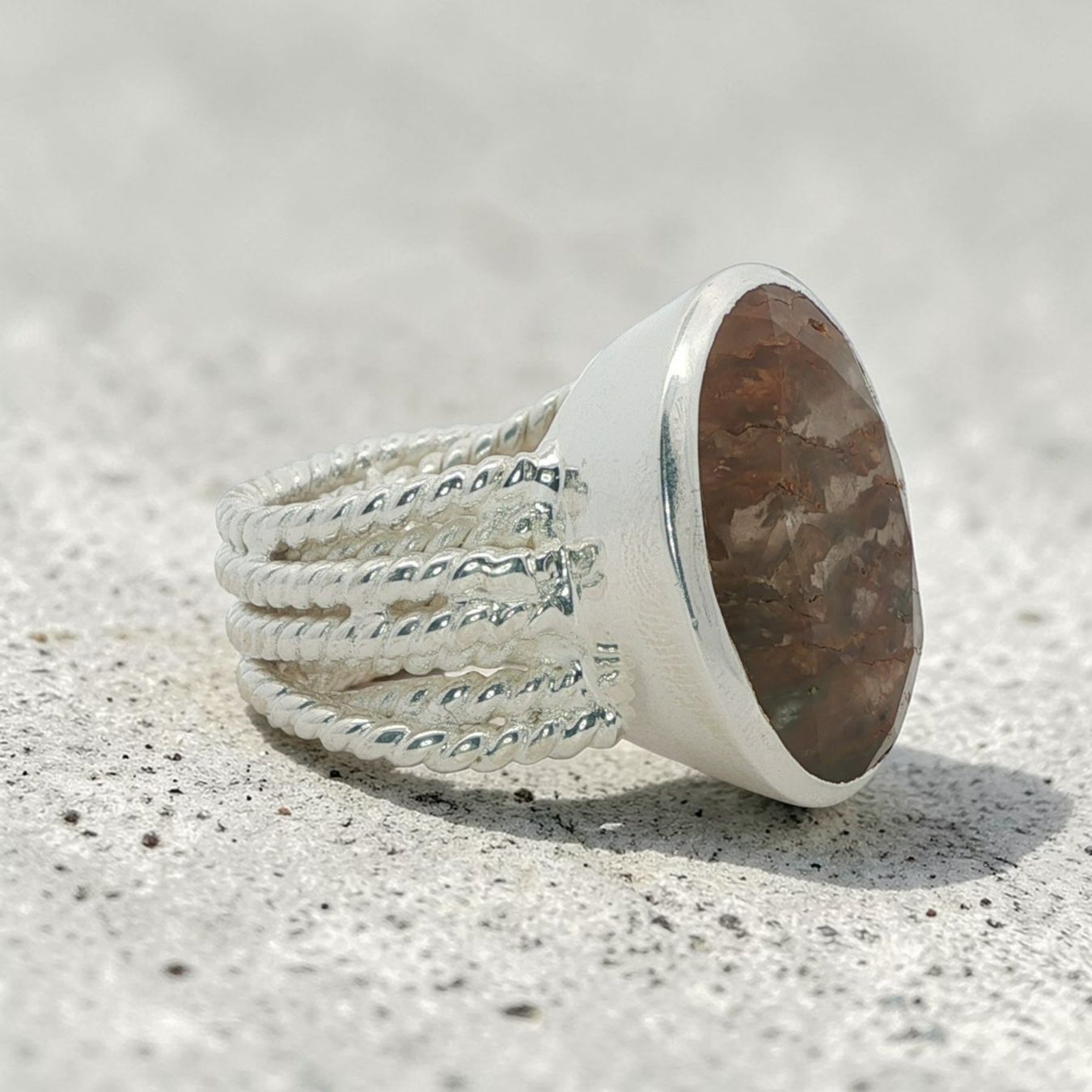 Olga Ribler Anelli: Statement Silber Ring 925 mit Rutilquarz Grösse 58 – Nuovo (secondo la descrizione) da Luzern venduto da Schmuckoutlet 2