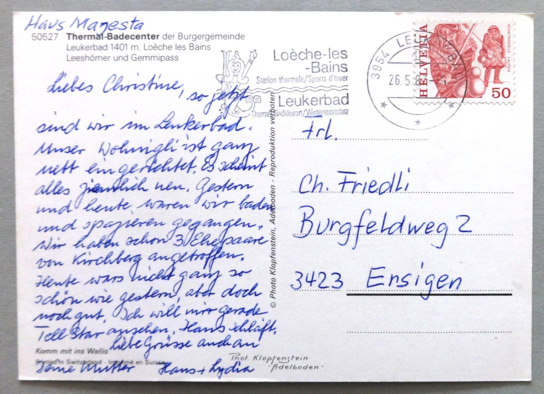 Cartoline postali: Thermal-Badecenter, Leukerbad – Usato da Fétigny venduto da Billy2miny 1
