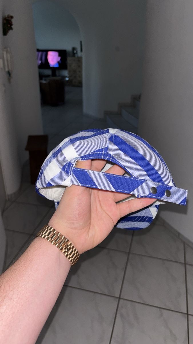 Burberry Hüte, Mützen & Caps: Burberry Baseballcap Karo blauweiss Grösse M Baumwolle – Neu (gemäss Beschreibung) aus Dietikon von rap_5byd 3