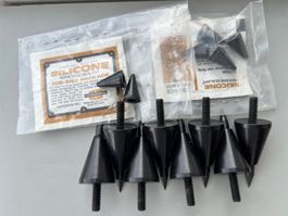 Lautsprecher Spikes Set Metall schwarz gebraucht 8 Stück