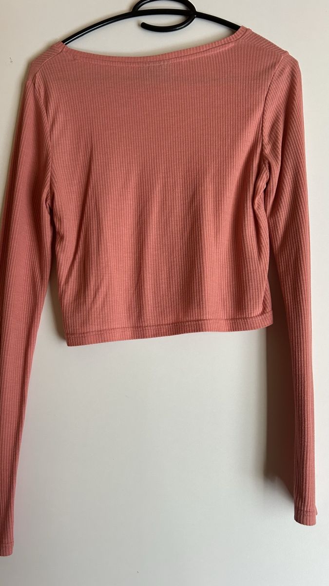 Topshop Top: Topshop Langarm, Gr. 40, Rosa/Lachs – Usato da Frenkendorf venduto da ana_h7dx 4