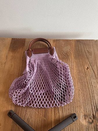 Longchamp Le Pliage Filet Netztasche lila NEU