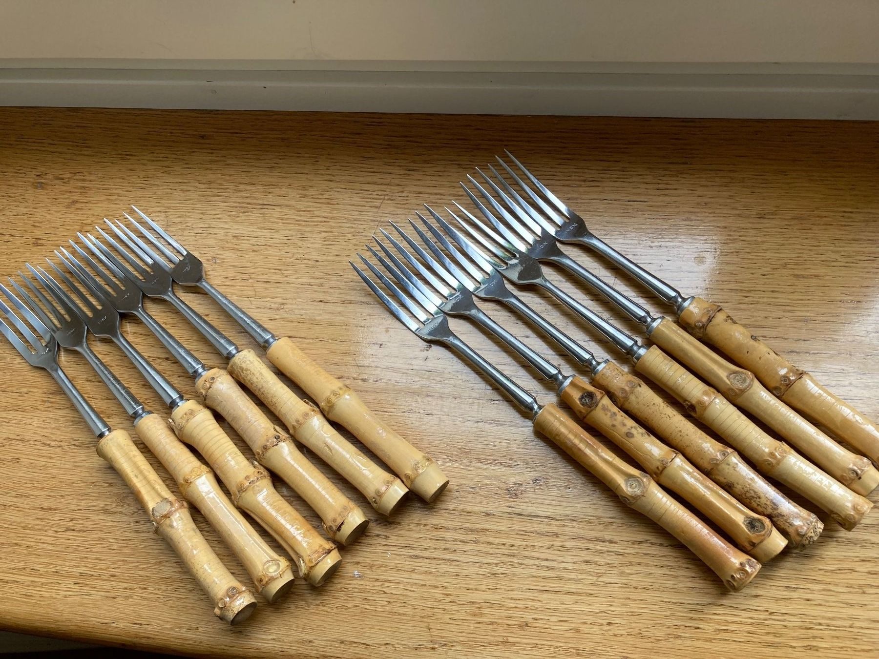 WUNDERBARE FONDUE GABELN BAMBUS, 6 STK. (12 STK. VORHANDEN) (Gebraucht) in  Zrich fr CHF 38  mit Lieferung auf Ricardo kaufen