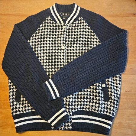 rag & bone College Jacke  Bomberjacke Gr.L schwarz/beige