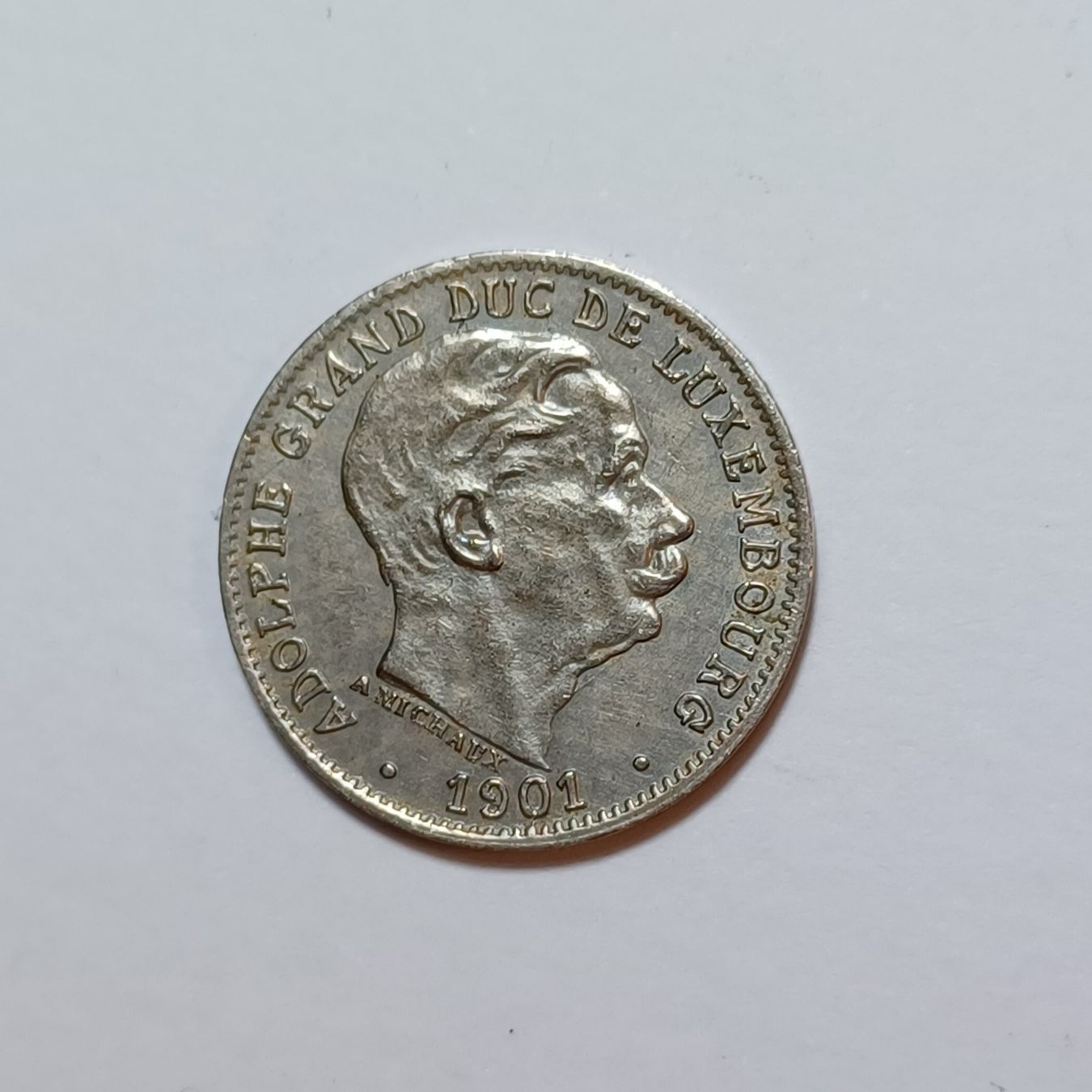 Alle Münzen: 5 Centimes 1901 Luxemburg – Gebraucht aus Pfäffikon ZH von Welt_Muenzen