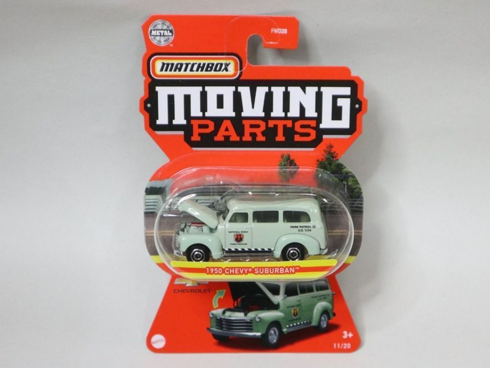 Matchbox Moving Parts 1950 Chevy Suburban Die-Cast Toy Car - 46/50 In Series, Tan Color - View #8