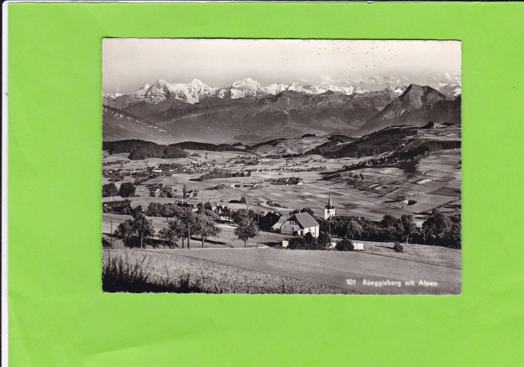 Cartoline postali: Rüeggisberg mit Alpen – Usato da St. Peterzell venduto da neckertal