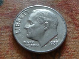 USA ONE DIME 1987