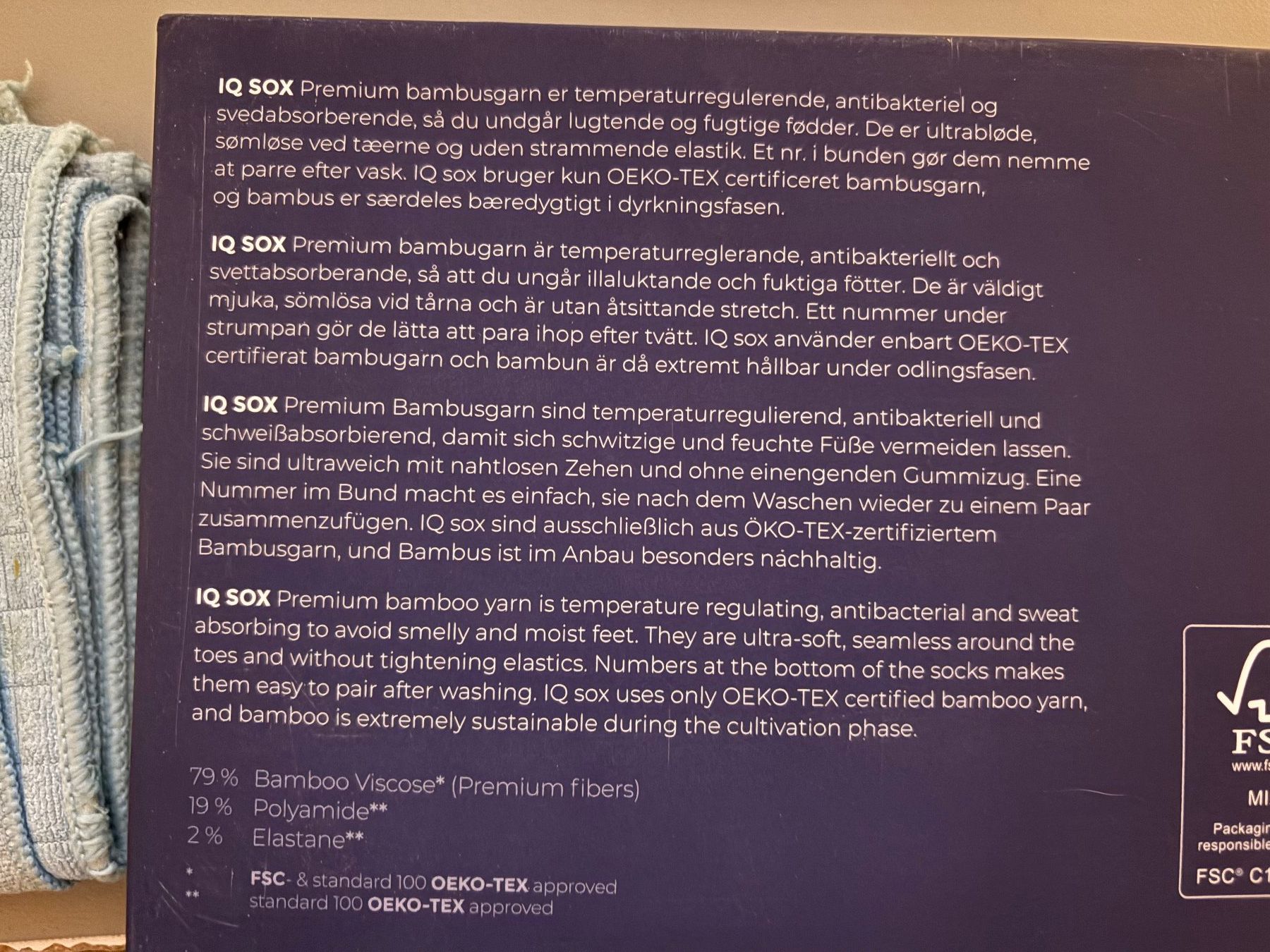 Calze: IQ SOX Bambusstrümpfe 37-40 – Nuovo (secondo la descrizione) da Stetten AG venduto da Filu7 3
