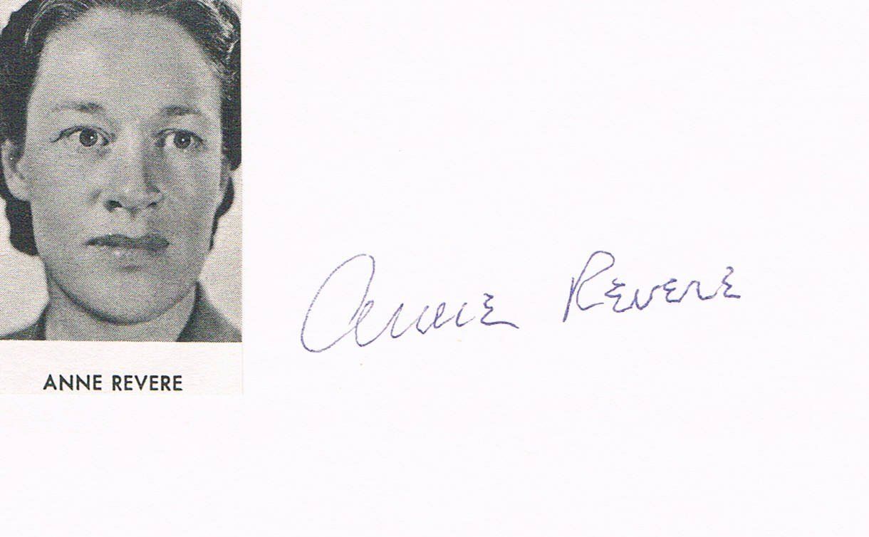Autogramme: Anne Revere 1903-90 Autogramm signiert Karte 8x13cm – Gebraucht aus Bischofszell von Gottselig