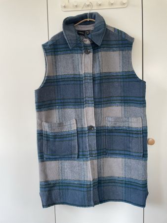 Kuscheliges Karo-Gilet/Longweste von Vero Moda – Gr. M