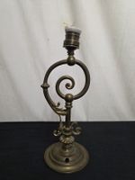 Antike Messinglampe, Jugendstil-Leuchter, Vintage Deko-Objek