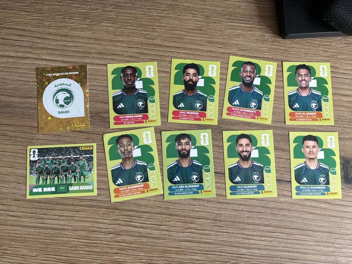 Panini Carte collezionabili: Panini WM 26 Saudi-Arabien Sticker – Nuovo (secondo la descrizione) da Menznau venduto da Hetfield85