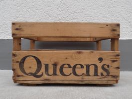 1 alte Holzkiste QUEENS 1964 Kiste Getränkekiste Harass