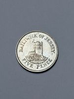 Pièce 5 pence Jersey Queen Elizabeth 1985 - 5.69g