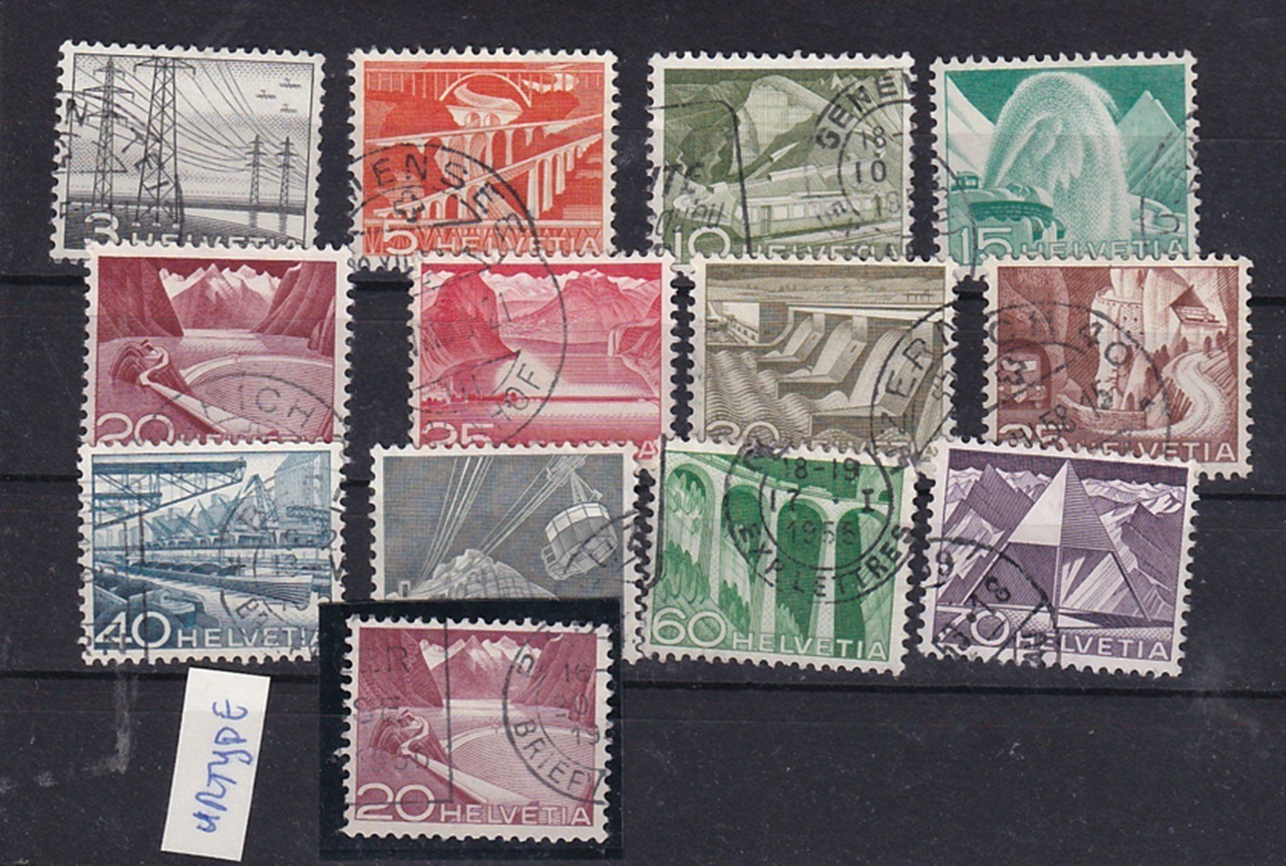 Alle Briefmarken: Série technique et paysage avec Urtype – Gebraucht aus Grandson von Rogneux