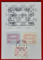 ATM AUTOMATENBRIEFMARKEN 7A 8A 9 KARTE BERN ANNAHME 1993