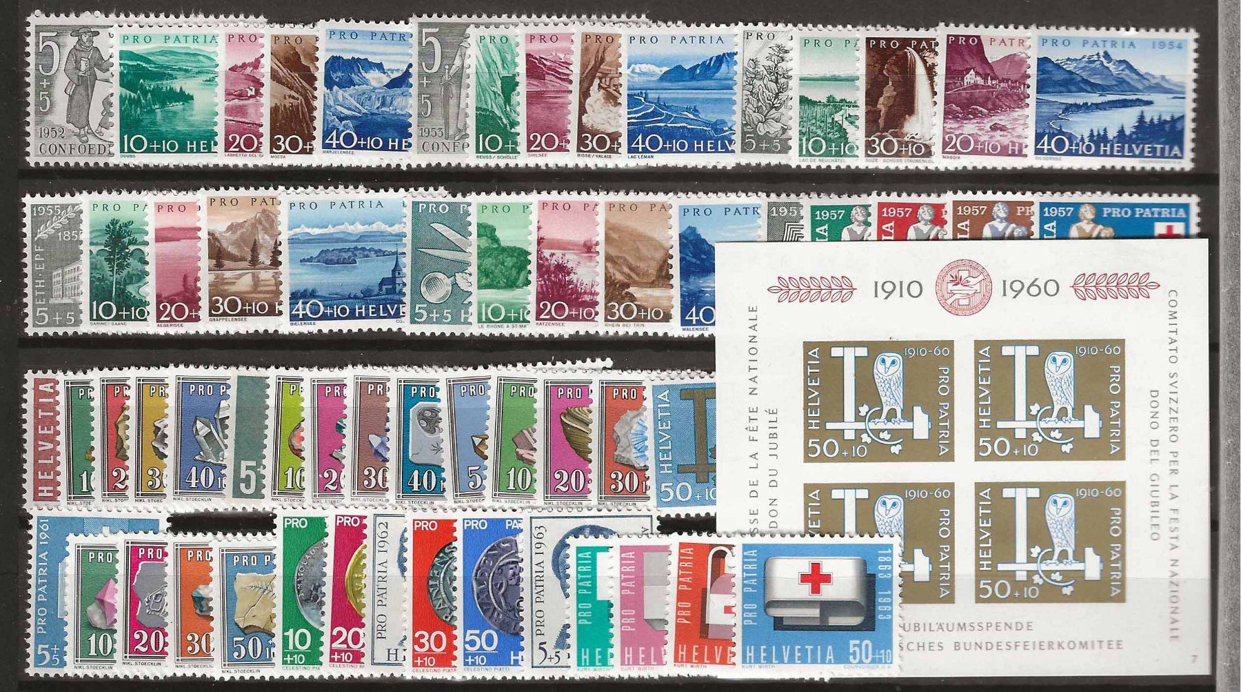 Tutti i francobolli: PP138 - Pro Patria 1938-1963 ** – Usato da Trélex venduto da Phil_Albert 1
