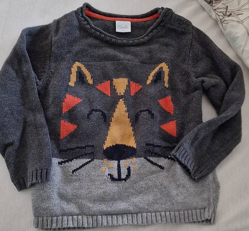 Maglioni & Felpe: Süsser Smile Pulli Gr. 92 gestreift Katze – Usato da Seftigen venduto da G00