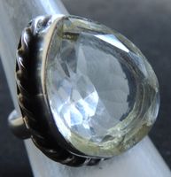 Citrin Silber 925 Fingerring Gr. 57