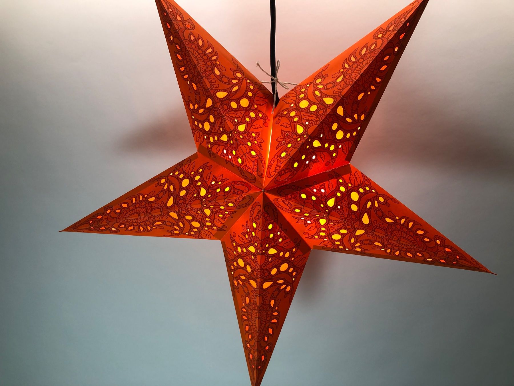 Lichterketten & Leisten: Leuchtstern - mono orange - 60cm / mit Kabel + LED – Neu und originalverpackt aus Bergdietikon von Garak 1