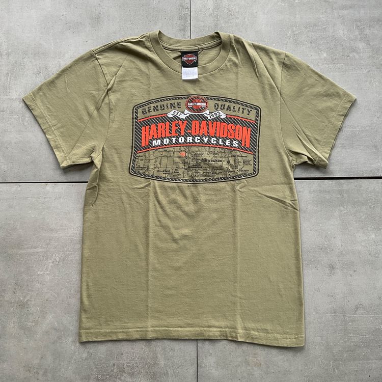 Harley-Davidson T-shirt: 2019 Harley Davidson Genuine Quality Aargau T-Shirt – Usato da Bern venduto da shoprestoredvintage
