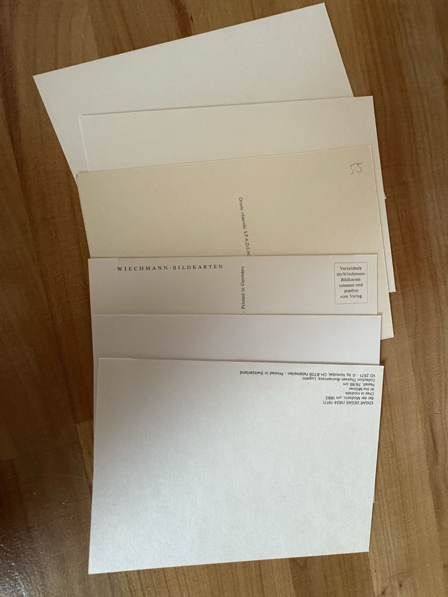 Cartoline postali: AK mit Kunst von Edgar Degas – Usato da Rümlang venduto da Kartenpost1 1