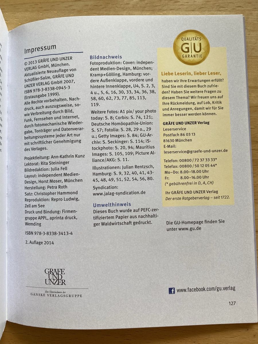 Libri: Schüssler-Salze Das Basisbuch - Günther H. Heepen – Usato da Schwarzenburg venduto da Michellu 5