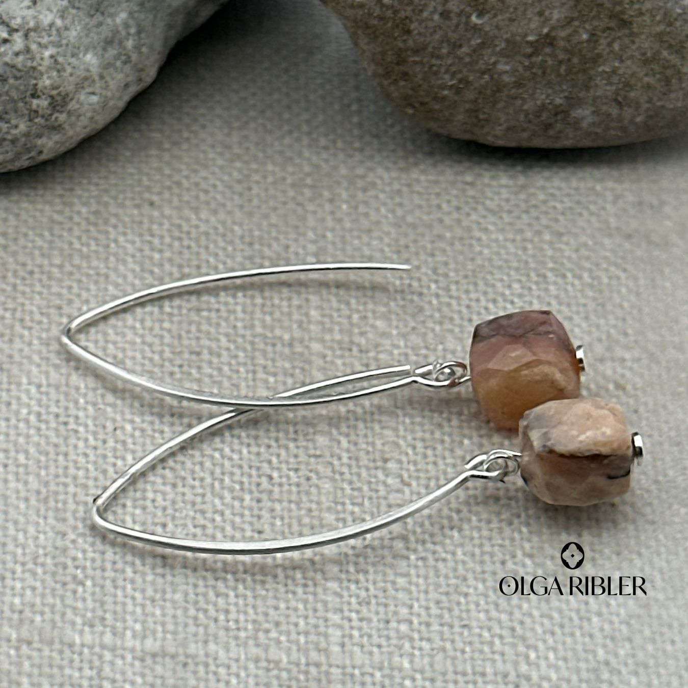 Olga Ribler Boucles d'oreille: Ohrhänger Achate Silber 925 – Neuf (Voir description) à Luzern par Schmuckoutlet 1