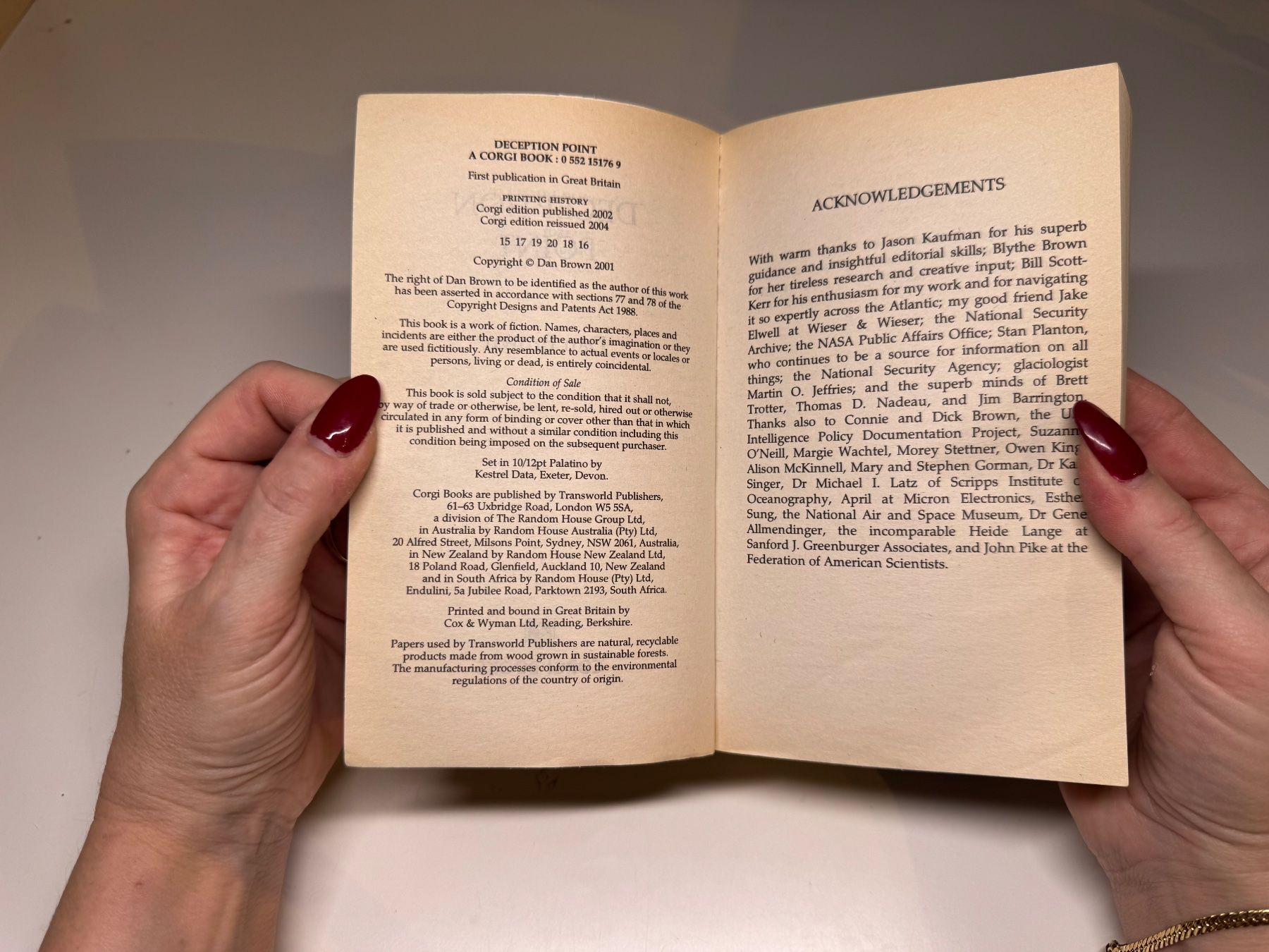 Bücher: NOVEL: Dan Brown, Deception Point – Gebraucht aus Grosswangen von English_books 3