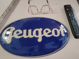 Peugeot Email Schild gewölbt