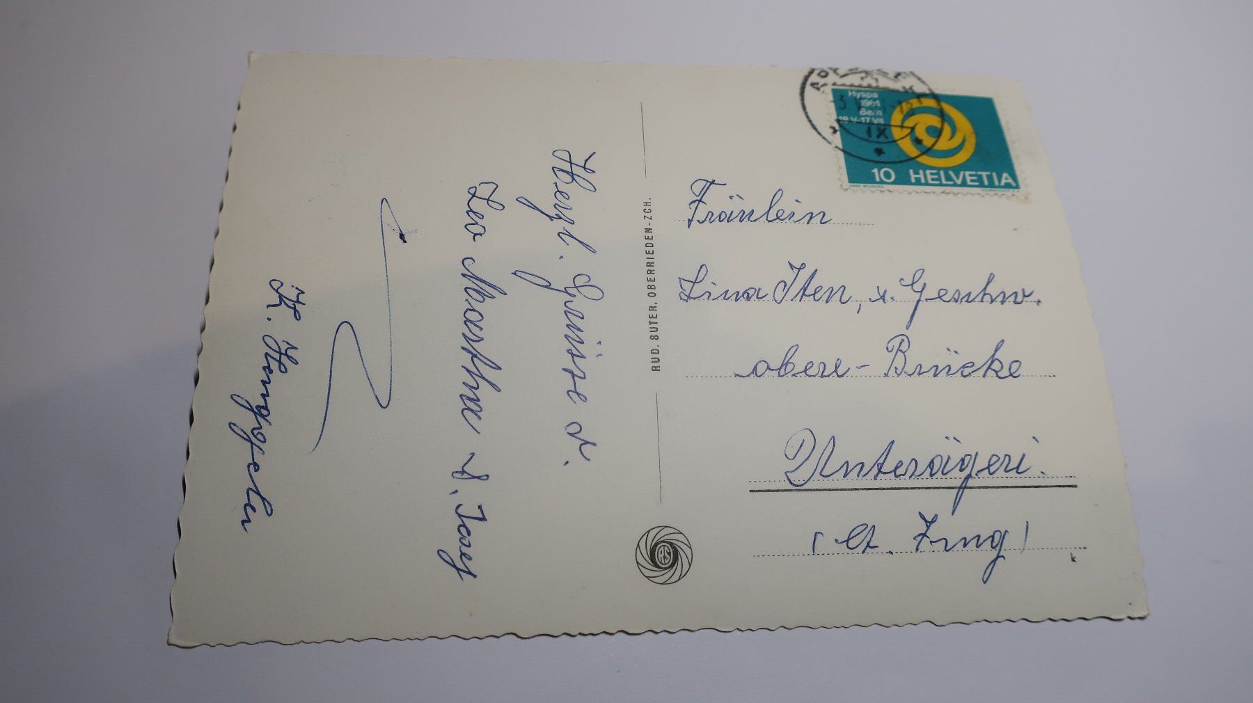 Ansichtskarten: Appenzell Rathaus  1961 – Gebraucht aus Cormoret von Pascalll2001 2