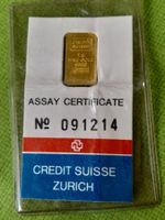 1 gr. fine Gold Credit Suisse