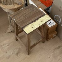 Sitzhocker Mumbai 45cm natur aus Recyclingholz