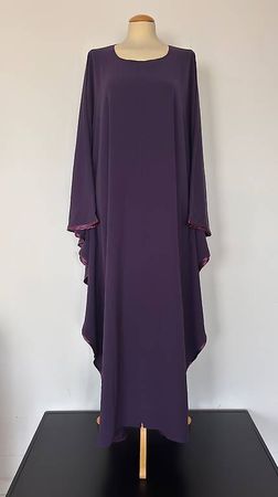 violettes Schmetterlingskleid/Abaya/Kleid 