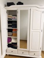 Schrank weiss 3 türig mit Spiegel und 3 Schubladen ab 1.-