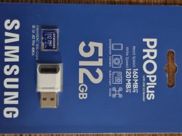 Samsung 512 GB PRO PLUS micro SD sdxc UHS-1 CARD