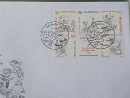 1999, FDC, aus Markenheftchen, Comics