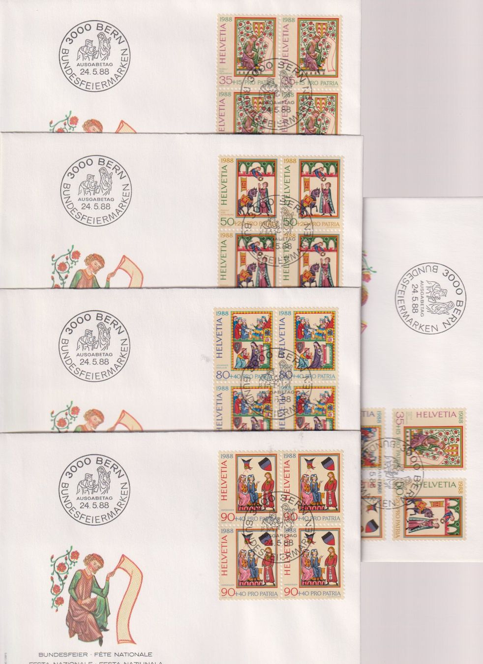 Tutti i francobolli: PP-FDC-Serie 1988. Mit 4-er-Block's. – Nuovo (secondo la descrizione) da Koblenz venduto da Boerse6