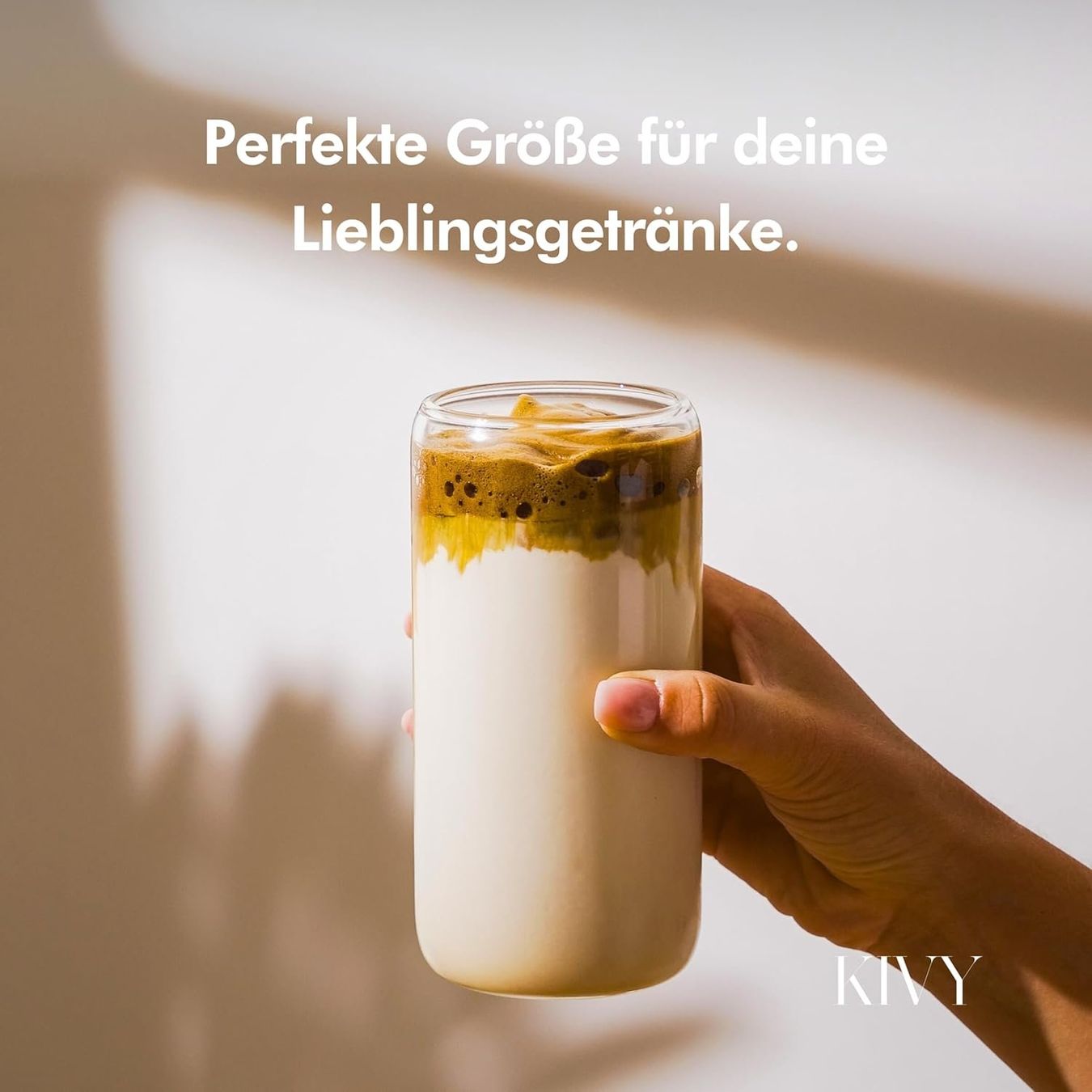 Bicchieri: Trinkgläser 4er Set 450 ml Glas Strohhalm Eiskaffee Matcha – Nuovo e nell'imballaggio originale da Schaffhausen venduto da lou_w76n 2