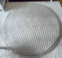 Spielmatte / Teppich Kinderzimmer grau / rosa gefüttert