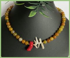 SALE KETTE STEINKETTE EDELSTEINKETTE DRACHENHAUT ACHAT ECHT!