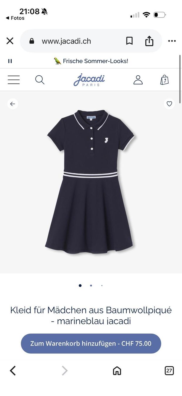 Jacadi Kleider & Röcke: Jacadi Mädchen Kleid  Grösse 10J neu – Neu und originalverpackt aus Zumikon von Stefan3535