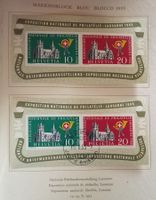 1955, Geschenkheft Block ET f, und im 4-Block Kt. 415.-++